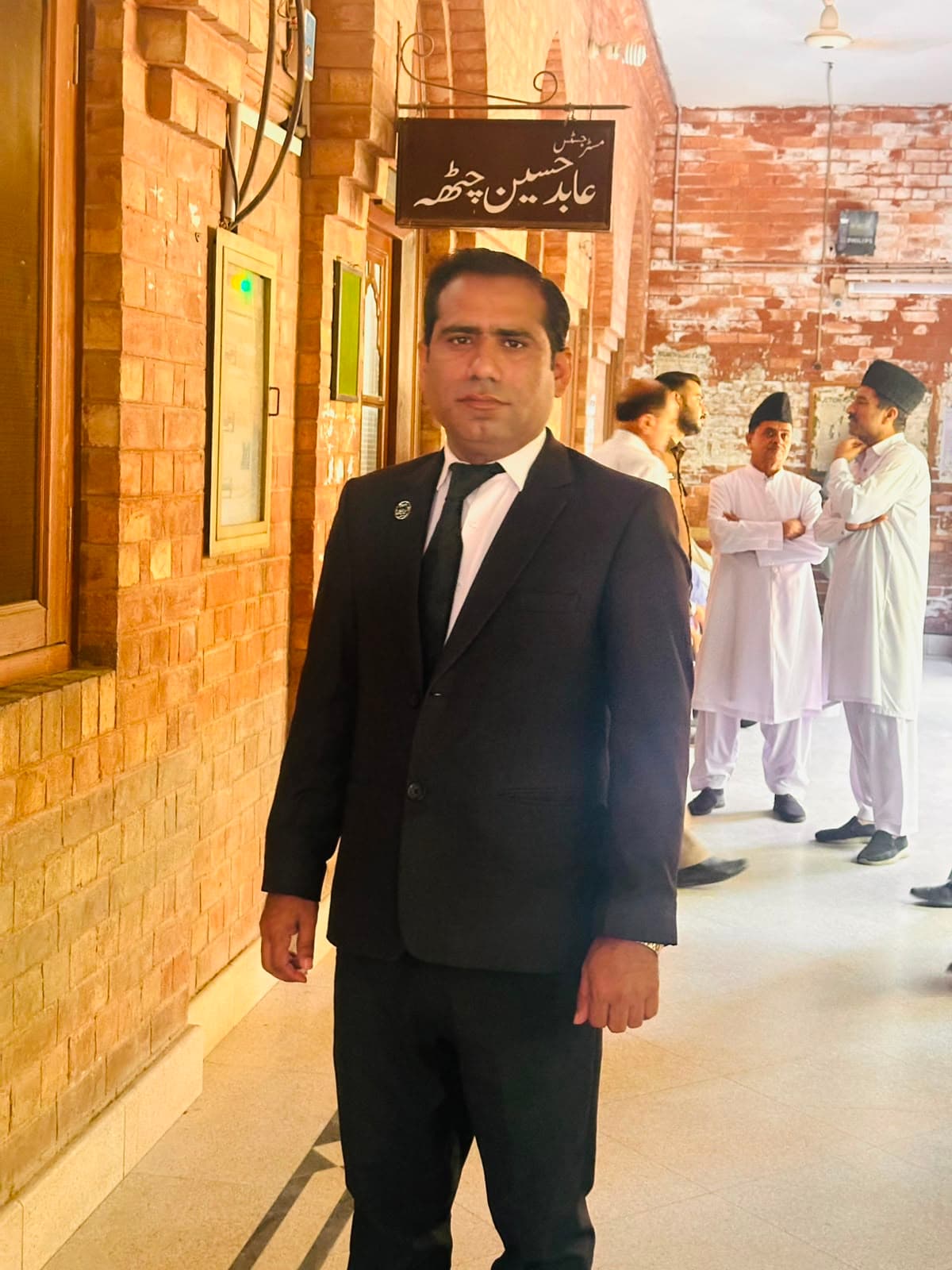 Ali Raza Wahga at the court complex